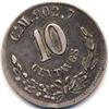 Image 2 : 1894-Ca MEXICO SILVER 10 CENTAVOS-CIRC