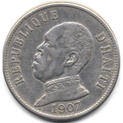 1907 HAITI 50 CENTIMES-UNC