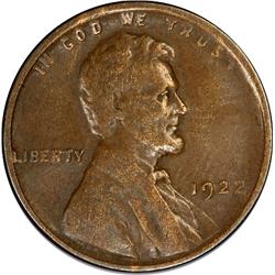 RARE 1922 WEAK D LINCOLN SMALL CENT BROWN-CIRC