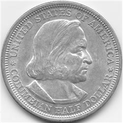 1893 COLUNBIAN SILVER HALF DOLLAR-UNC