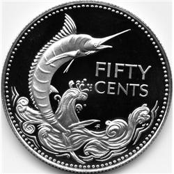 4 COMMENWEALTH OF THE BAHAMAS SILVER HALF-PROOF DCAM