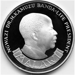 1974 MALAWI SILVER TEN KAWACHA-PROOF DCAM