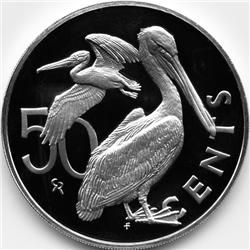 1977 BRITISH VIRGIN ISLANDS SILVER 10 CENT-PROOF DCAM