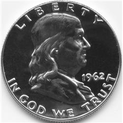 1962 SILVER FRANKLIN HALF DOLLAR-PROOF