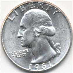 1961-D SILVER WASHINGTON QUARTER-BU