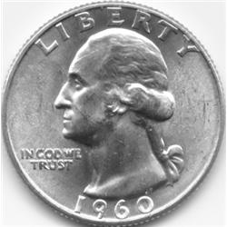 1960-D SILVER WASHINGTON QUARTER-BU