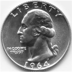 1964-P SILVER WASHINGTON QUARTER-BU