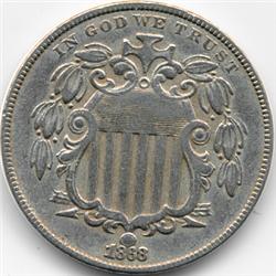 1868 DDO FS-101 SHIELD NICKEL-AU