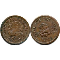 1863 WASHINGTON MARKET EXCHANGE CIVIL WAR TOKEN-RARE