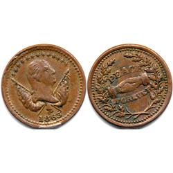 1863 PEACE FOREVER/GEORGE WASHINGTON CIVIL WAR TOKEN-CIRC