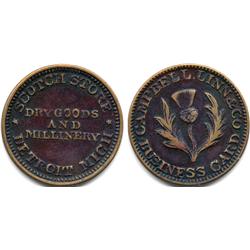 c.1863 DRY GOODS SCOTCH STORE CIVIL WAR BUSINESS CARD