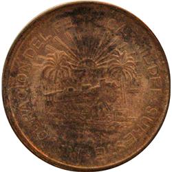 RARE HEAVILY TONED 1950 MEXICO SILVER 5 PESOS-CH BU+