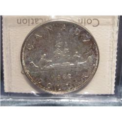 1962 80% silver dollar ICCS MS63