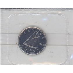 1999P 10 cents THIS coin is a TEST coin MINTAGE 20000