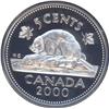 Image 2 : 2000 92.5% SILVER Proof Ultra Heavy Cameo 5 cents