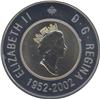Image 1 : 2002 Double date (Golden Jubilee) specimen Twoonie relief Cameo model