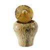 Image 2 : Hand Carved Tamarind Burl Wood Covered Vase  (DEC-161)