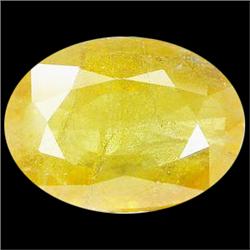 6.45ct Light Yellow Natural Sapphire Oval (GEM-25260)