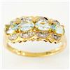 1.36Ct Natural Aquamarine & Diamond 9K Gold Ring (JEW-9029X)
