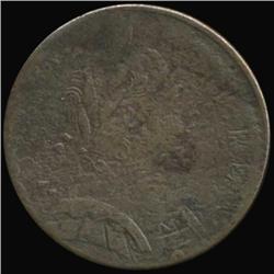 1775 Colonial Counterfeit George III Farthing RARE (COI-7068)