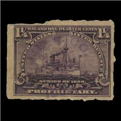 1898 US 1.25c Proprietary Revenue Stamp NICE (STM-0533)