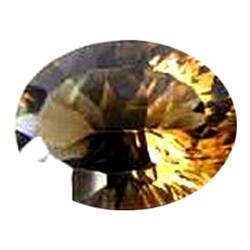 8.34ct Concave Oval Champagne AAA Topaz (GEM-22977A)