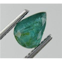 0.86ct Natural Mint Green Zambian Emerald Pear Facet (GEM-19069)