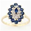 1.36Ct Natural Blue Sapphire & Diamond 9K Gold Ring (JEW-9069X)