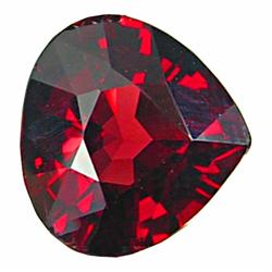 3.58ct Full Fire Red Rhodolite Garnet Pear  (GEM-19981)
