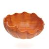 Hand Carved Rare Afzelia Wood Scalloped Bowl (DEC-284)
