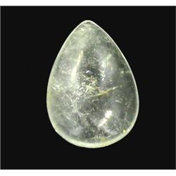 24.62ct Unheated White Pear Cabochon Natural Topaz Africa (GEM-14237)