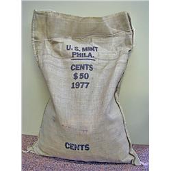 1977P RARE Lincoln Cent Mint Bag of 5000 Choice/GEM Uncirculated (COI-5989)
