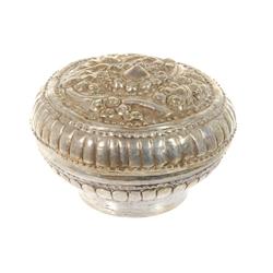 Antique Silver Lanna-Thai Tobacco Container (ANT-283A)