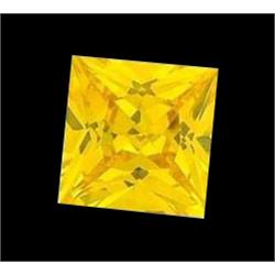 4.08ct Yellow Square Cut Lab Created Diamond (GEM-22358A)