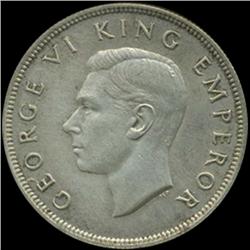 1940 New Zealand 1/2 Crown George VI High Grade (COI-6965)
