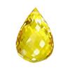 19.70ct Golden Yellow Citrine Briolette Appraisal Estimate $3940 (GEM-25141A)