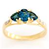 1.30Ct London Blue Topaz & Diamond Ring 9K Gold (JEW-9174X)