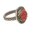 Rare Ancient Roman Silver Jasper Cameo Ring 1800 Y/O (ANT-774)