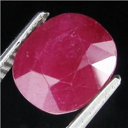 4.9ct Oval Blood Red Ruby Madagas. Appraised $7k (GEM-17486)