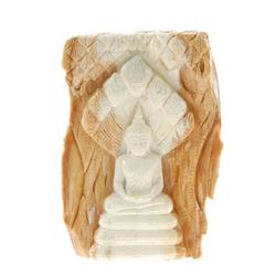 Hand Carved Petrified Wood  Thai Buddha (CLB-028)