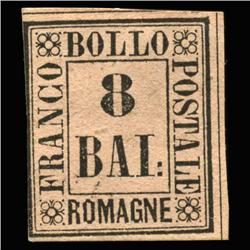 1859 RARE Italy Romagna 8b Postal Stamp Hi Grade MINT (STM-0203)