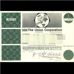 1970s Union Corp Racing Stock Certificate Scarce Green (COI-3407)