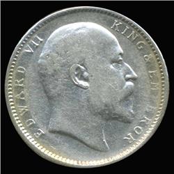 1906C India Silver Rupee High Grade (COI-6634)