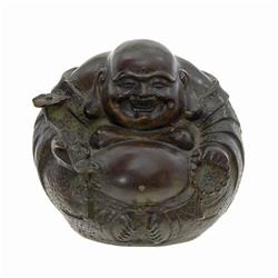 Vintage Chinese Bronze Laughing Buddha (ANT-568)