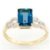 1.99Ct London Blue Topaz & Diamond Yellow 9K Gold Ring (JEW-9172X)
