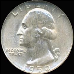 1950D Washington 25c Silver Quarter Coin Graded GEM (COI-6822)