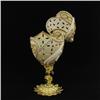 Image 2 : Ornate Gilded Decorated Goose Egg Jewelry Box (ACT-141)