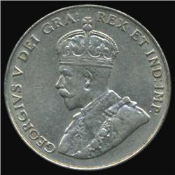1922 Canada 5 Cent Higher Grade AU+ (COI-7115)