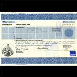 1980s Standard Federal Bank Stock Certificate Scarce (COI-3410)