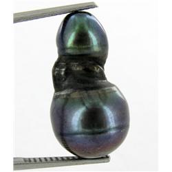 14.05ct South Sea Saltwater Baroque Pearl Iridescent Black/Purple RARE 20mm (JEW-1875)